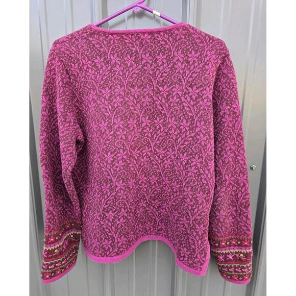 Nomadic Traders Sweater Ramie & Cotton Women's Large Pullover Beautiful Pinks - Picture 2 of 5